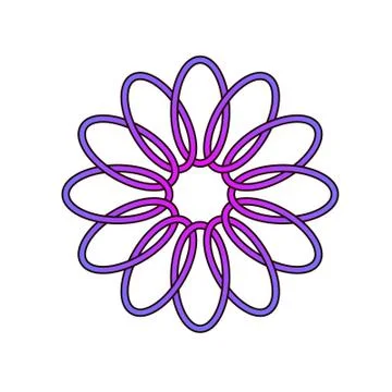 Geometric flower Stock Illustration