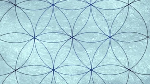 Geometric Flower Of Life Pattern Close Up In Calm Light Colors Stock Footage 337888832