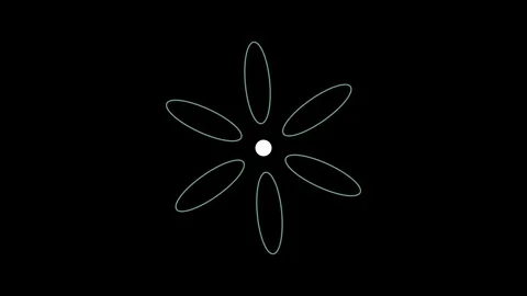 Geometric Flower Loading Screen Perfect Loop Stock Footage 340925846