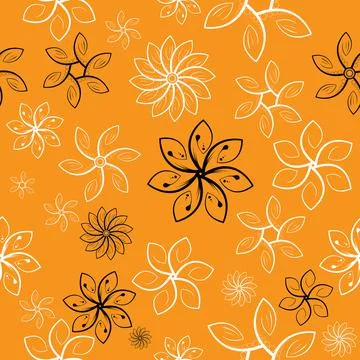 Geometric flower set isolated on white background. Linear style Stock Illustration