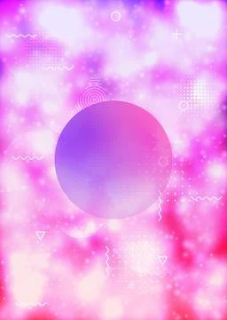 Geometric Fluid. Retro Futuristic Elements. Hipster Pattern. Vio Stock Illustration