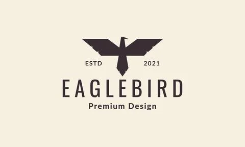 Geometric fly eagle bird logo symbol vector icon illustration graphic design Illustrazione stock