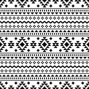 Geometric folklore seamless ethnic pattern. Aztec Navajo tribal style. Stock Illustration
