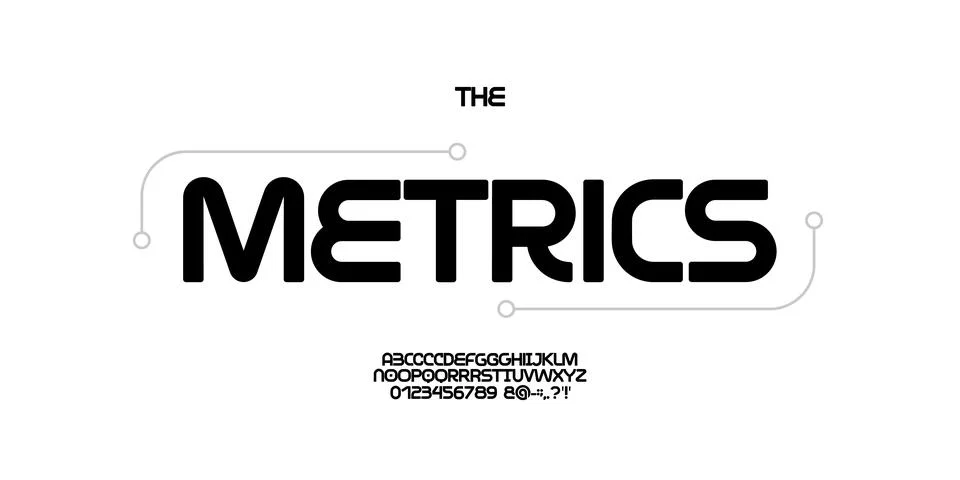 Geometric Font Logo Alphabet Vector English Bold Letter Set Modern Rounded Stock Illustration