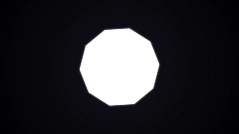 Geometric form growing and rotating in dark space abstract animation Stock Footage 340907072