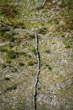 Geometric formations in the divisions of plots Foto stock