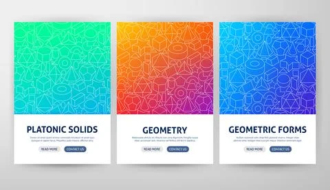 Geometric Forms Flyer Concepts Illustrazione stock