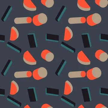 Geometric forms seamless pattern Illustrazione stock