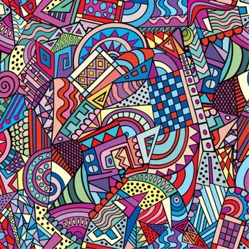 Geometric forms seamless pattern 스톡 일러스트