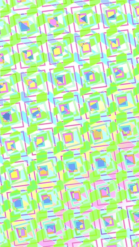 Geometric Forms Spinning Colorful Psychedelic Loop Stock Footage 272161411