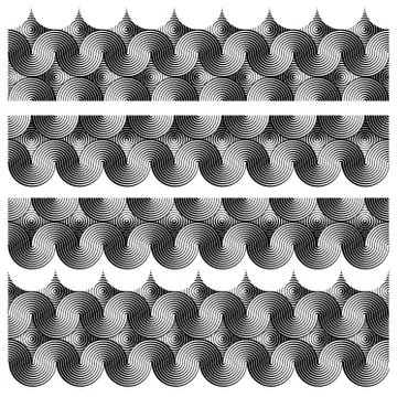 Geometric forms stripes with distortion effect Stock Illustration