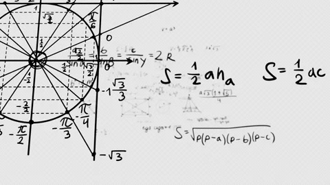 Geometric formulas and shapes. Video stock 148793772