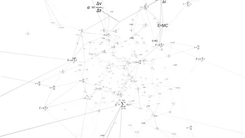 Geometric formulas with fast and smooth movement on a white background. Formulas Stock Footage 113456734