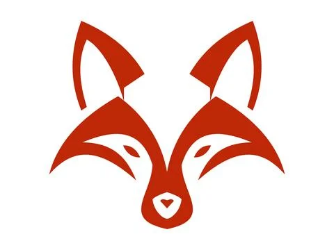 Geometric Fox Icon Vector Design Stock Illustration