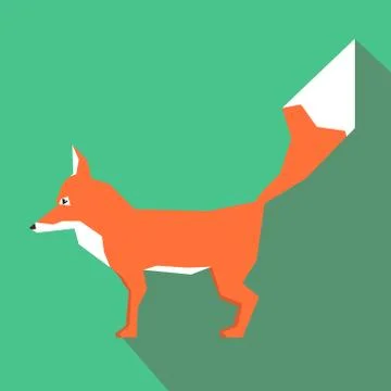 Geometric fox Stock Illustration