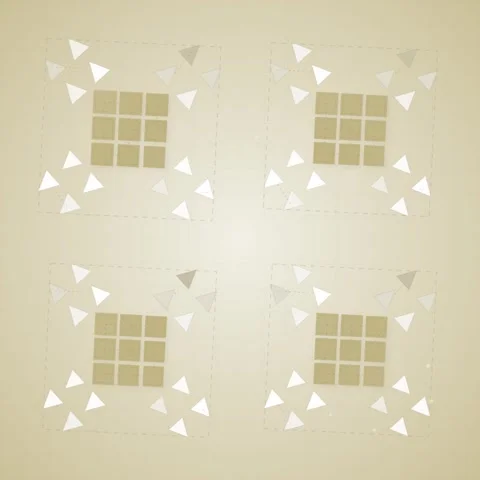 Geometric Fractal Pattern with Triangles and Squares Stock Footage 347811761