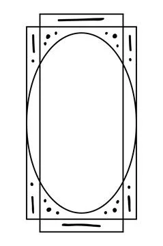 Geometric frame with a pattern. The print is used for packaging design, logo. Stock Illustration