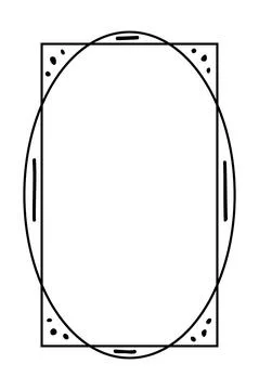 Geometric frame with a pattern. The print is used for packaging design, logo. Stock Illustration