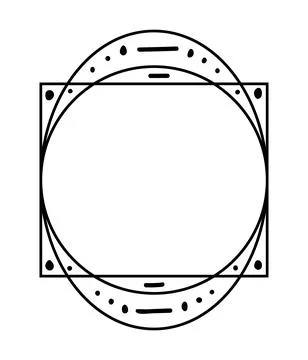 Geometric frame with a pattern. The print is used for packaging design, logo. Stock Illustration