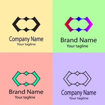 The Geometric Frame: Structured Enclosure and Balanced logo Design Illustrazione stock