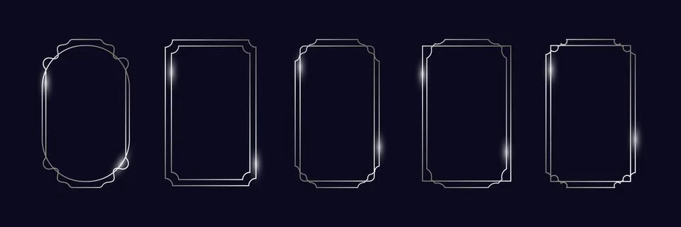 Geometric frames and borders icon in flat style. Decorative layout ornament.. Stock Illustration