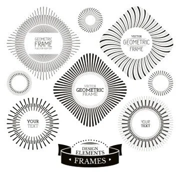 Geometric frames and labels Stockillustratie