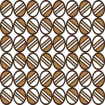 Geometric fun pattern with brown circular shapes 스톡 일러스트