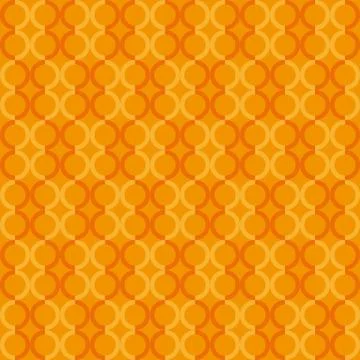 Geometric fun pattern with dark and light orange circles Stock Illustration
