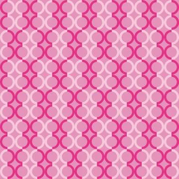 Geometric fun pattern with dark and light pink circles Stock Illustration