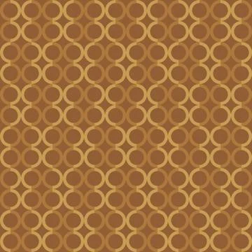 Geometric fun pattern with dark and light brown circles Stock Illustration