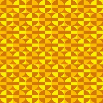 Geometric fun pattern with orange and yellow circles Stock Illustration