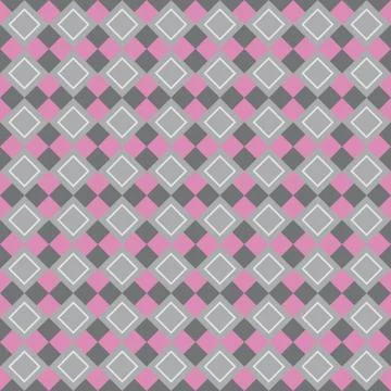Geometric fun pattern with pink and grey rhombus Stock Illustration