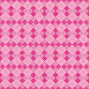 Geometric fun pattern with pink and purple rhombus Stock Illustration