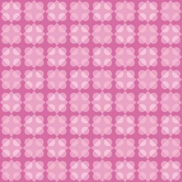 Geometric fun pattern with pink and violet circular and rhomboid shapes Stock Illustration