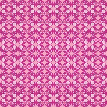 Geometric fun pattern with pink circles Stock Illustration