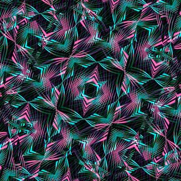 Geometric Futuristic Dynamic Pattern Stock Illustration