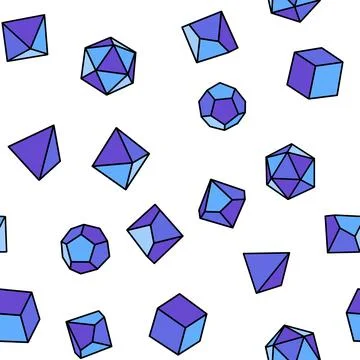 Geometric game dice seamless crystal pattern for fabrics and linens and wra.. Stock Illustration