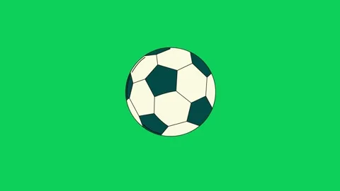 Geometric Game: Vector Soccer Ball Illustration Stock Footage 339274990