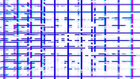 Geometric Glitch Abstract Loop Digital Reef Loop Stock Footage 296188153