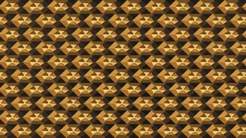 Geometric gold arrow pattern on dark background Stock Illustration