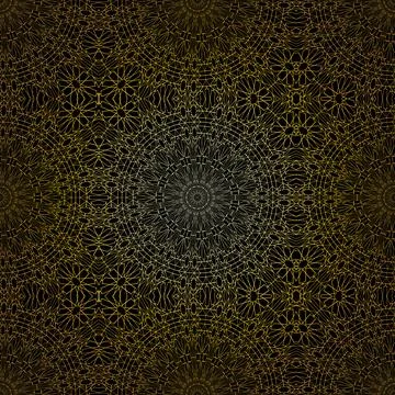 Geometric gold lace pattern Stock-Illustration