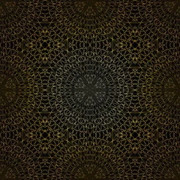 Geometric gold lace pattern Stock-Illustration