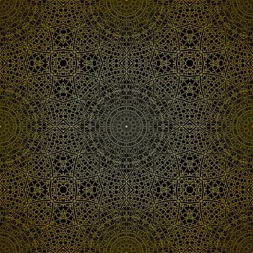 Geometric gold lace pattern 스톡 일러스트