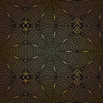 Geometric gold lace pattern Stock-Illustration