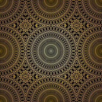 Geometric gold lace pattern Illustrazione stock