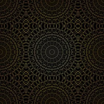 Geometric gold lace pattern Illustrazione stock