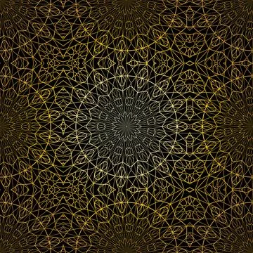 Geometric gold lace pattern Stock-Illustration