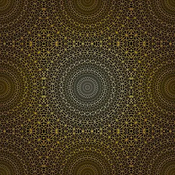 Geometric gold lace pattern Stock Illustration