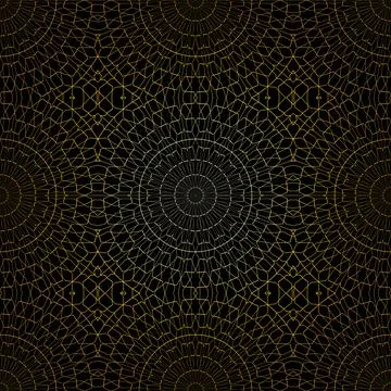 Geometric gold lace pattern Stock Illustration