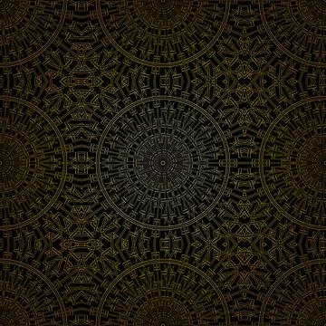 Geometric gold lace pattern Illustrazione stock